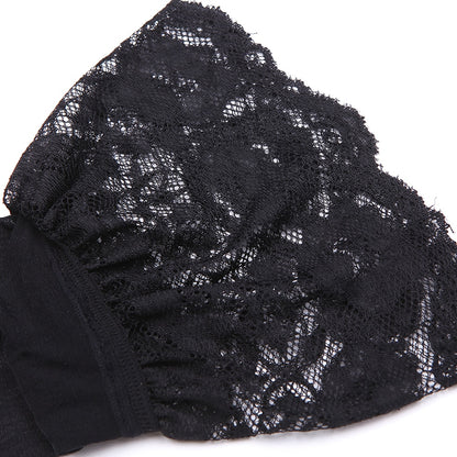Underwear Lace See Through Corset Underwire Half Cup Bra Ultra-thin